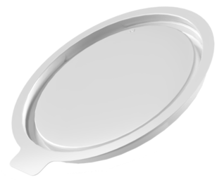 ONE SEAL LID von säntis packaging – ovaler, aluminiumfreier Kunststoffdeckel aus 100 % recyclingfähigem Mono-Material, entwickelt für nachhaltige Lebensmittelverpackungen mit sicherem Wiederverschluss.