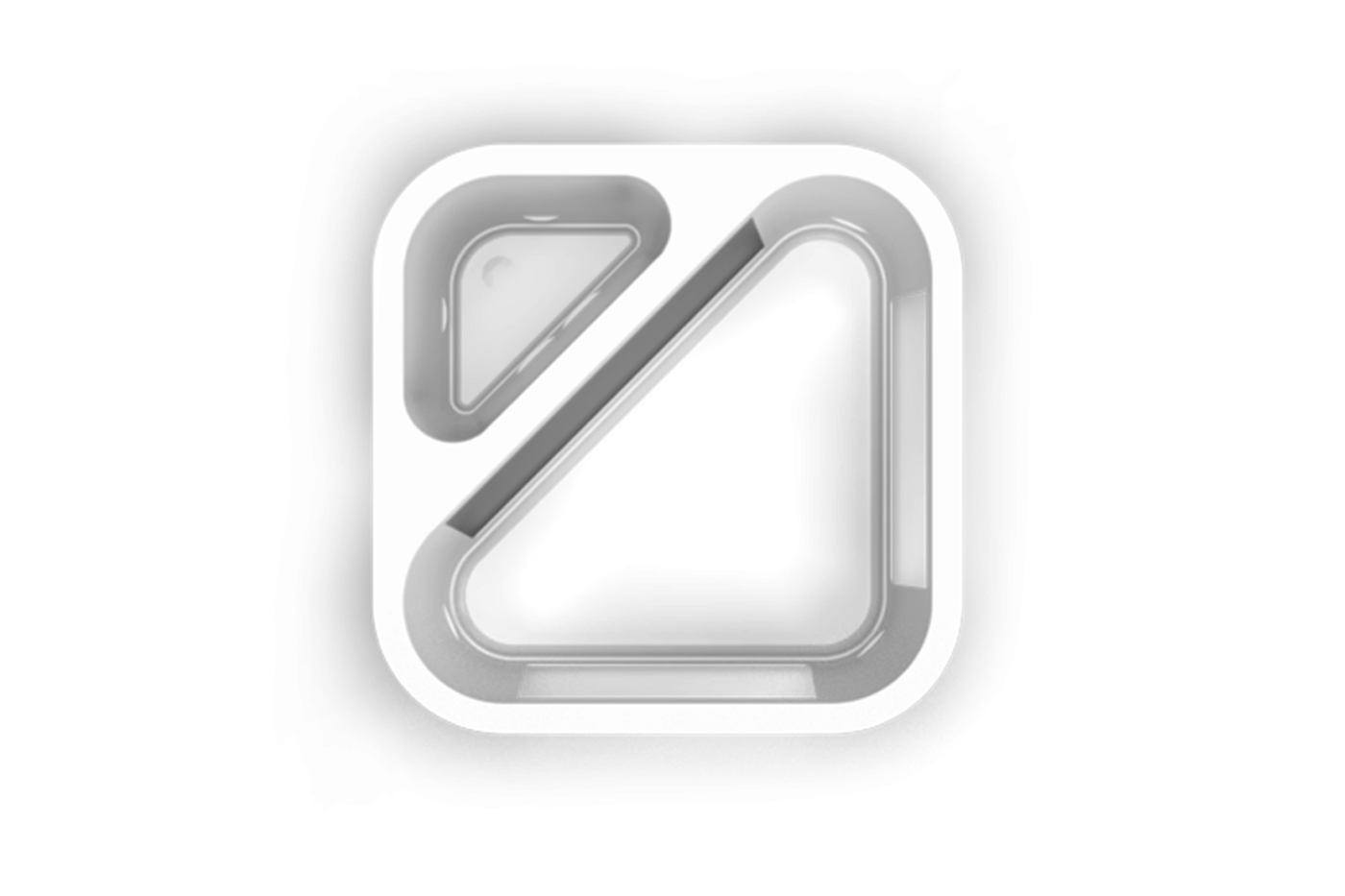 IML-S+ Doppelkammer-Becher von säntis packaging in Draufsicht – innovatives Zwei-Kammer-System für getrennte Lebensmittelinhalte wie Joghurt und Müsli, komfortabel und nachhaltig verpackt.