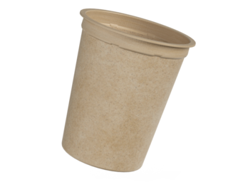 Nachhaltiger Papierbecher in naturbeiger Optik – umweltfreundliche, recyclingfähige Verpackungslösung für Lebensmittel, Getränke oder Snacks.